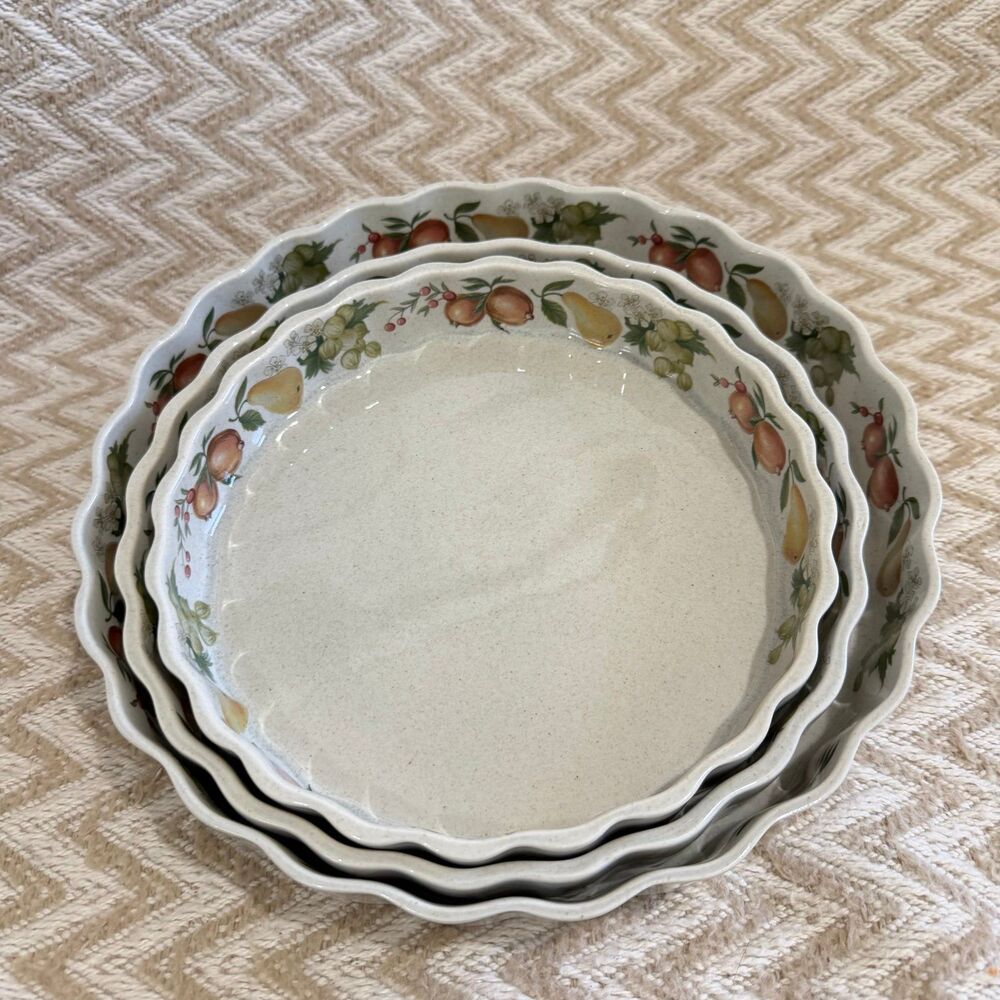 Quince by Wedgewood Set of 3 Stoneware Quiche Dishes